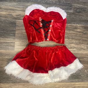 Santa Costume. Size Medium. Red and white.